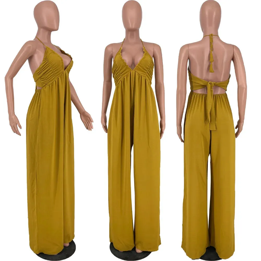 Halter Wide Leg Jumpsuit
