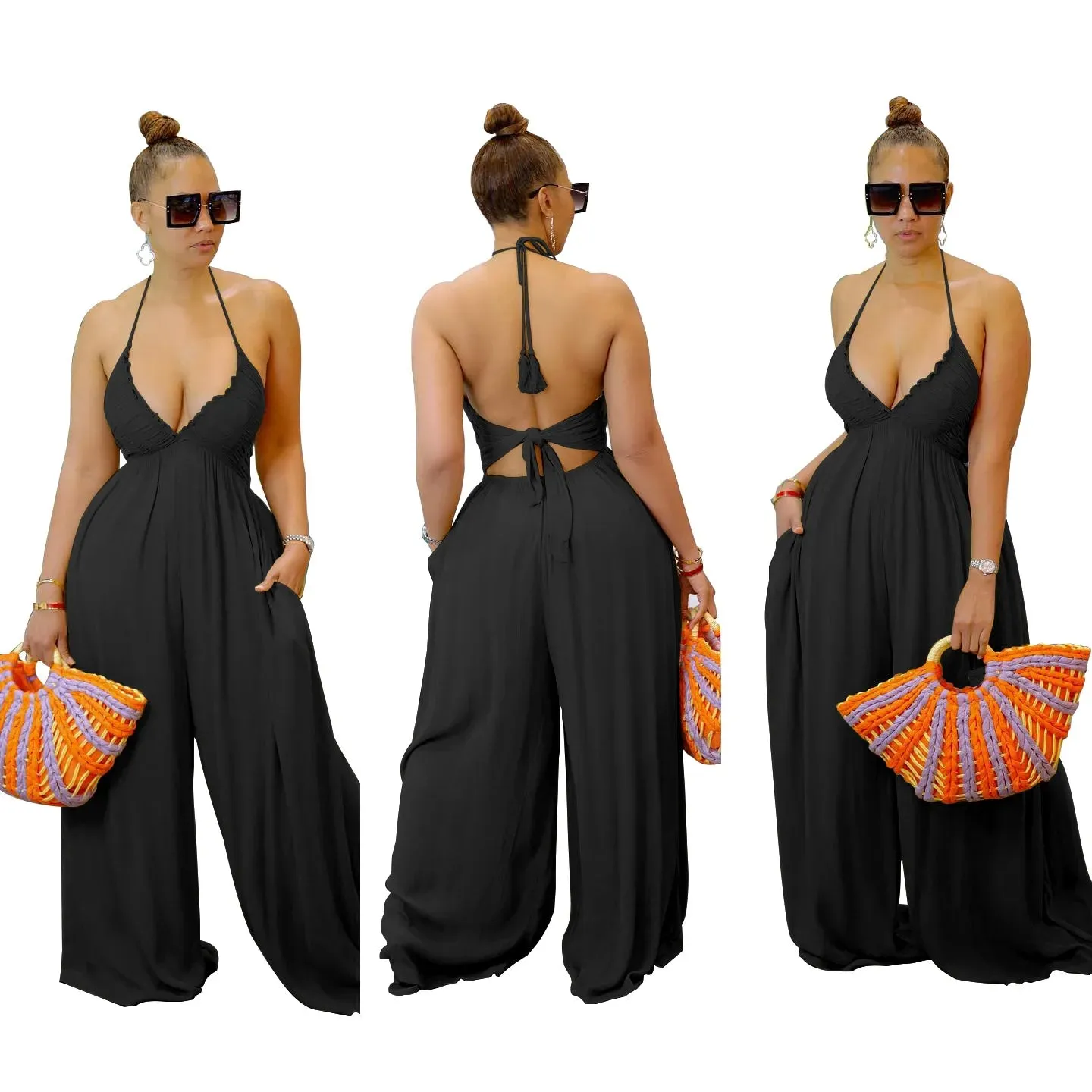 Halter Wide Leg Jumpsuit