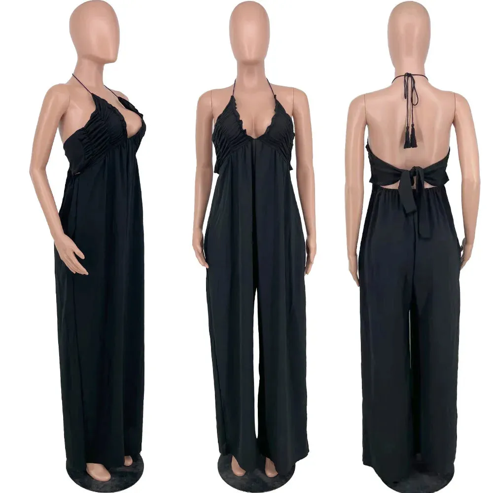 Halter Wide Leg Jumpsuit