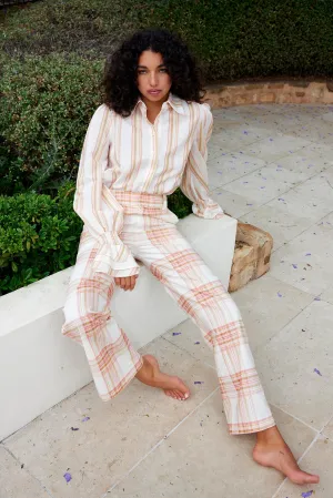 Harper Pant - Peony / Antique Plaid