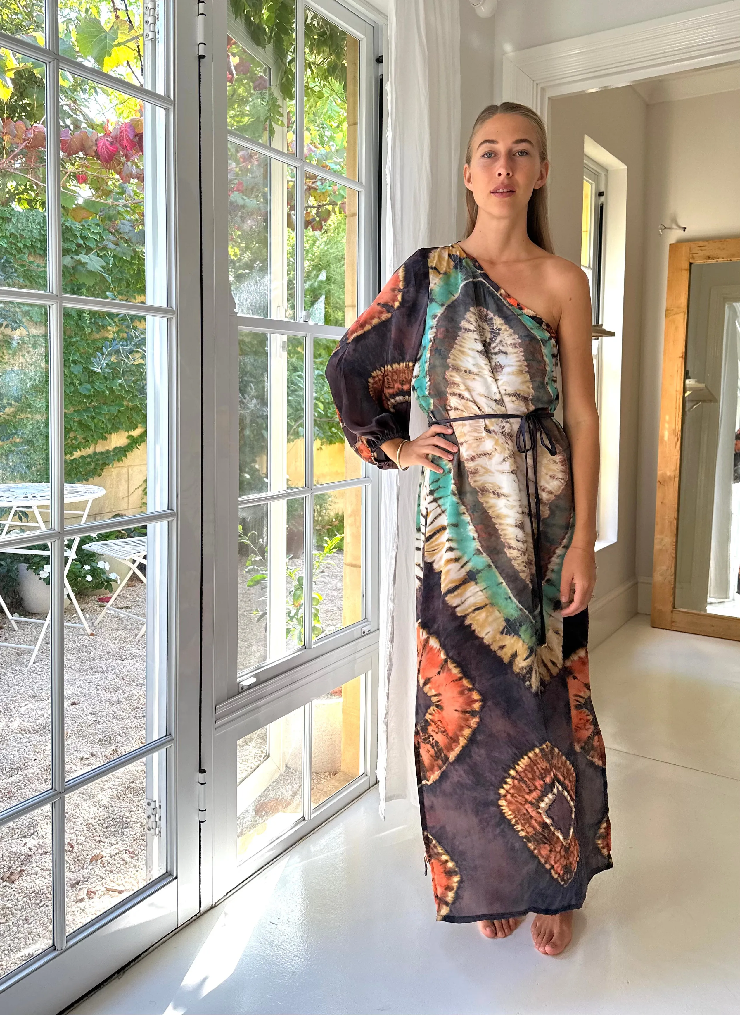 Havana Silk One Shoulder Maxi Dress