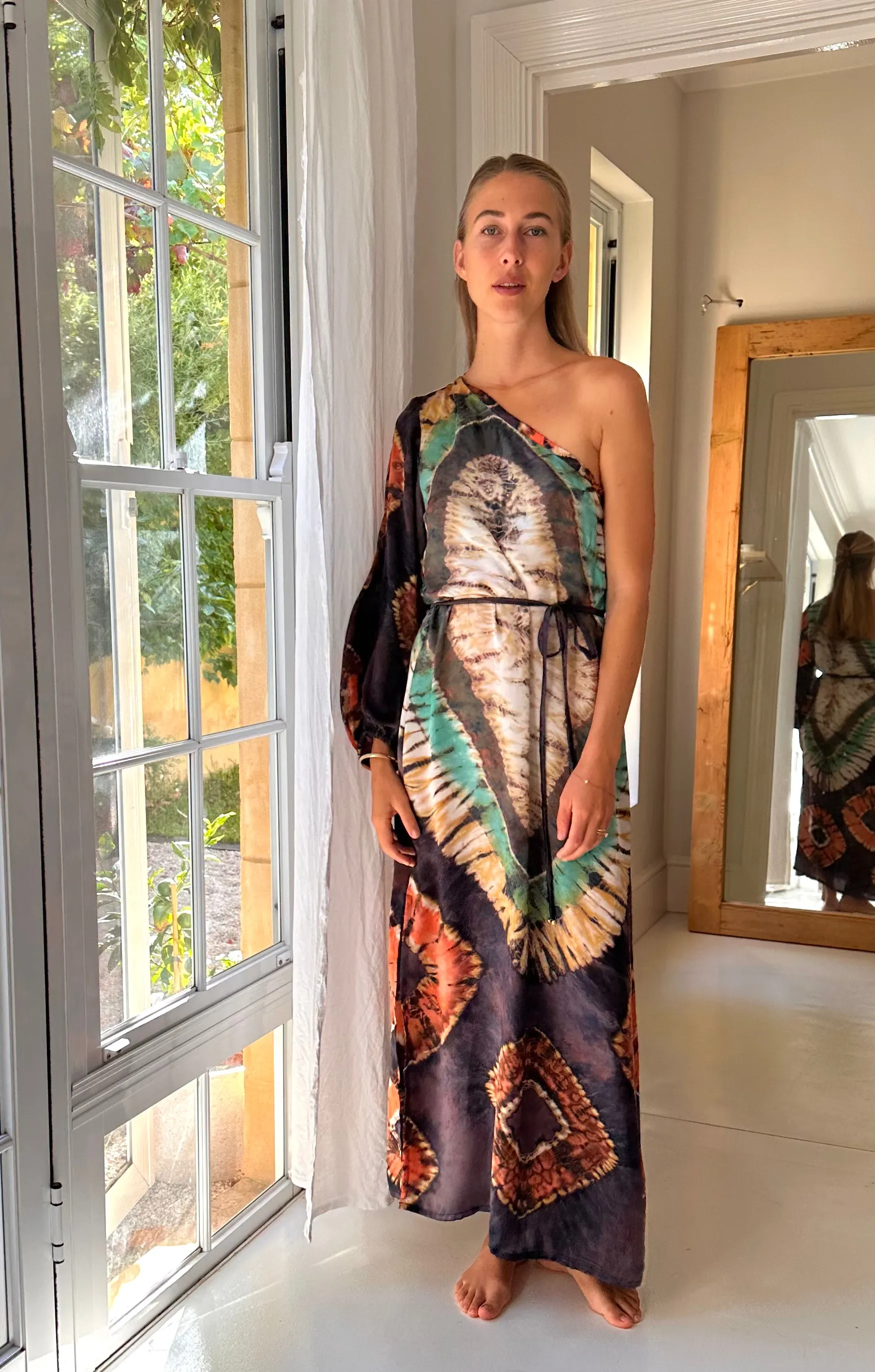 Havana Silk One Shoulder Maxi Dress