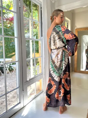Havana Silk One Shoulder Maxi Dress