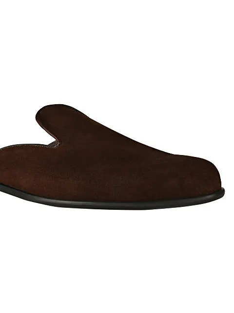 Henry in Brown Suede Mules For Men
