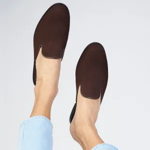 Henry in Brown Suede Mules For Men