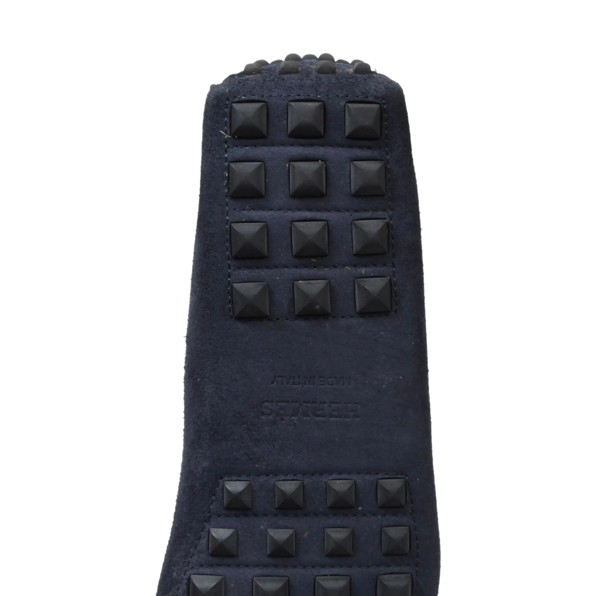 Hermès Paris Suede Driving Loafers Size 42 - Navy Blue