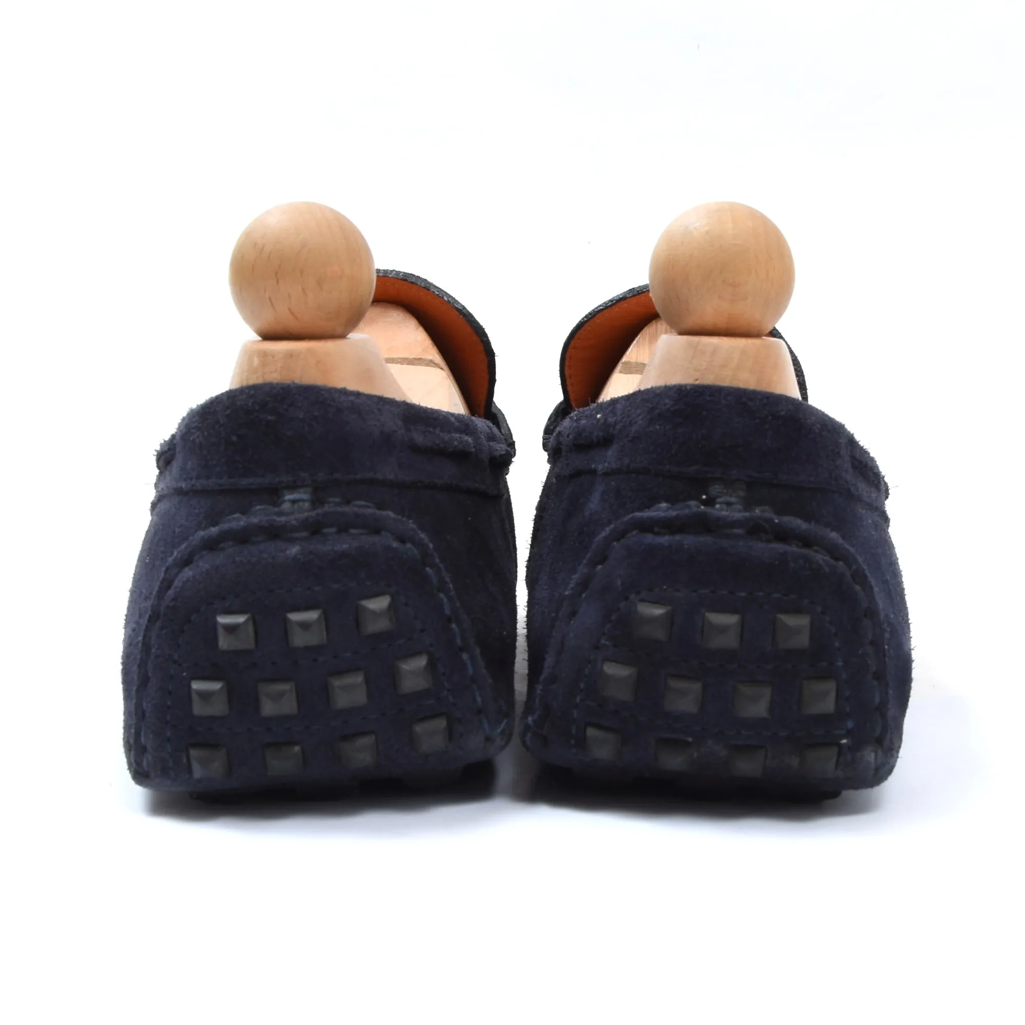 Hermès Paris Suede Driving Loafers Size 42 - Navy Blue