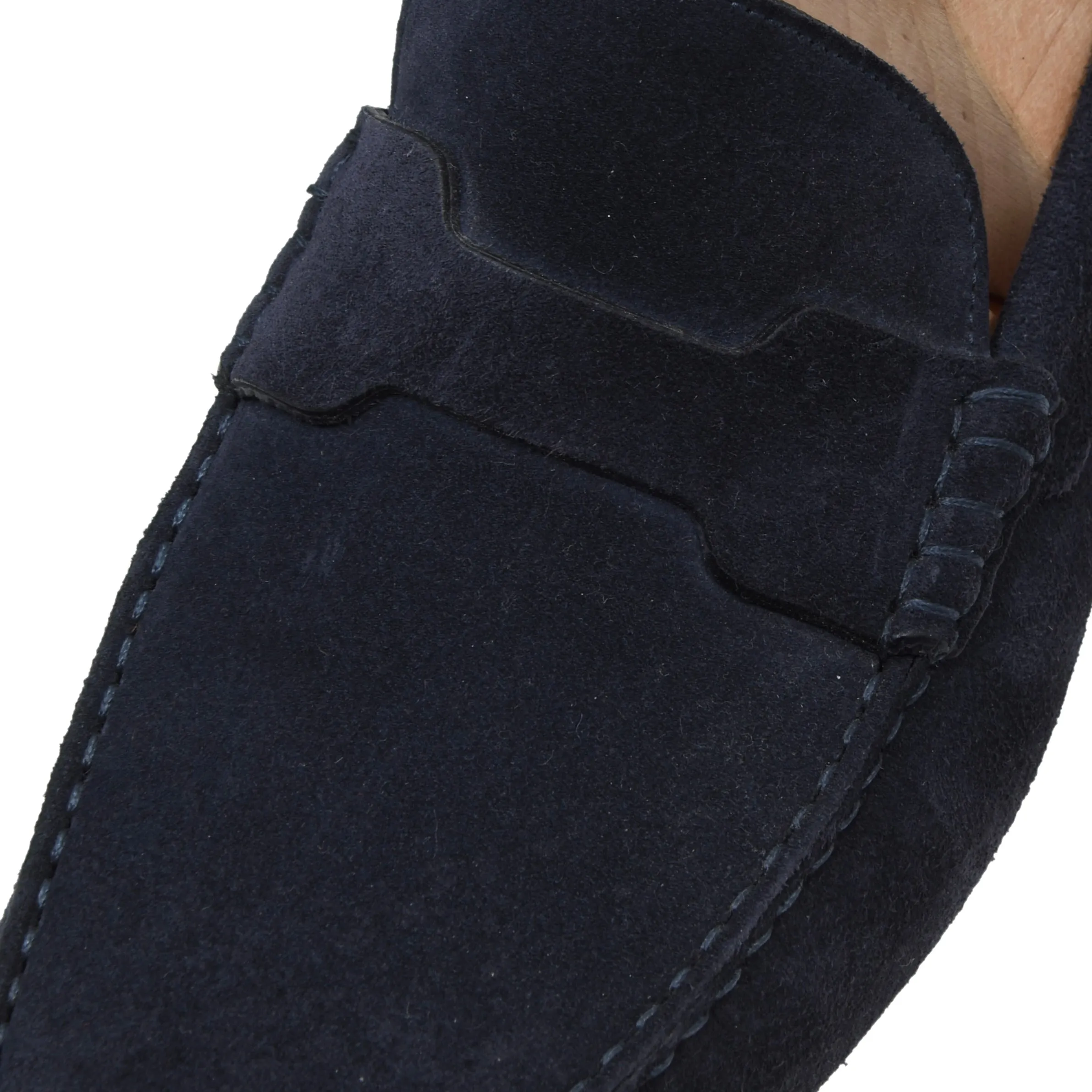 Hermès Paris Suede Driving Loafers Size 42 - Navy Blue