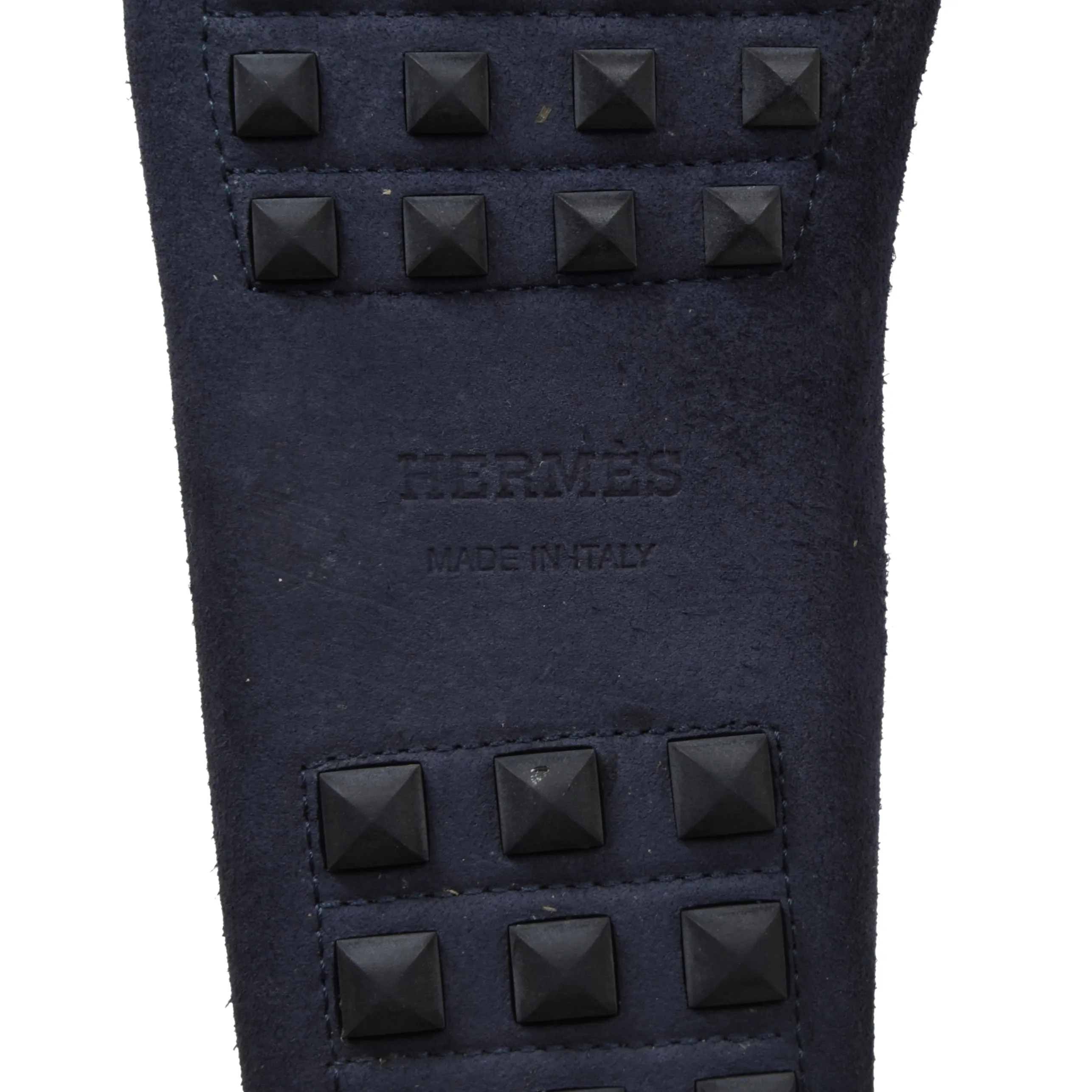 Hermès Paris Suede Driving Loafers Size 42 - Navy Blue