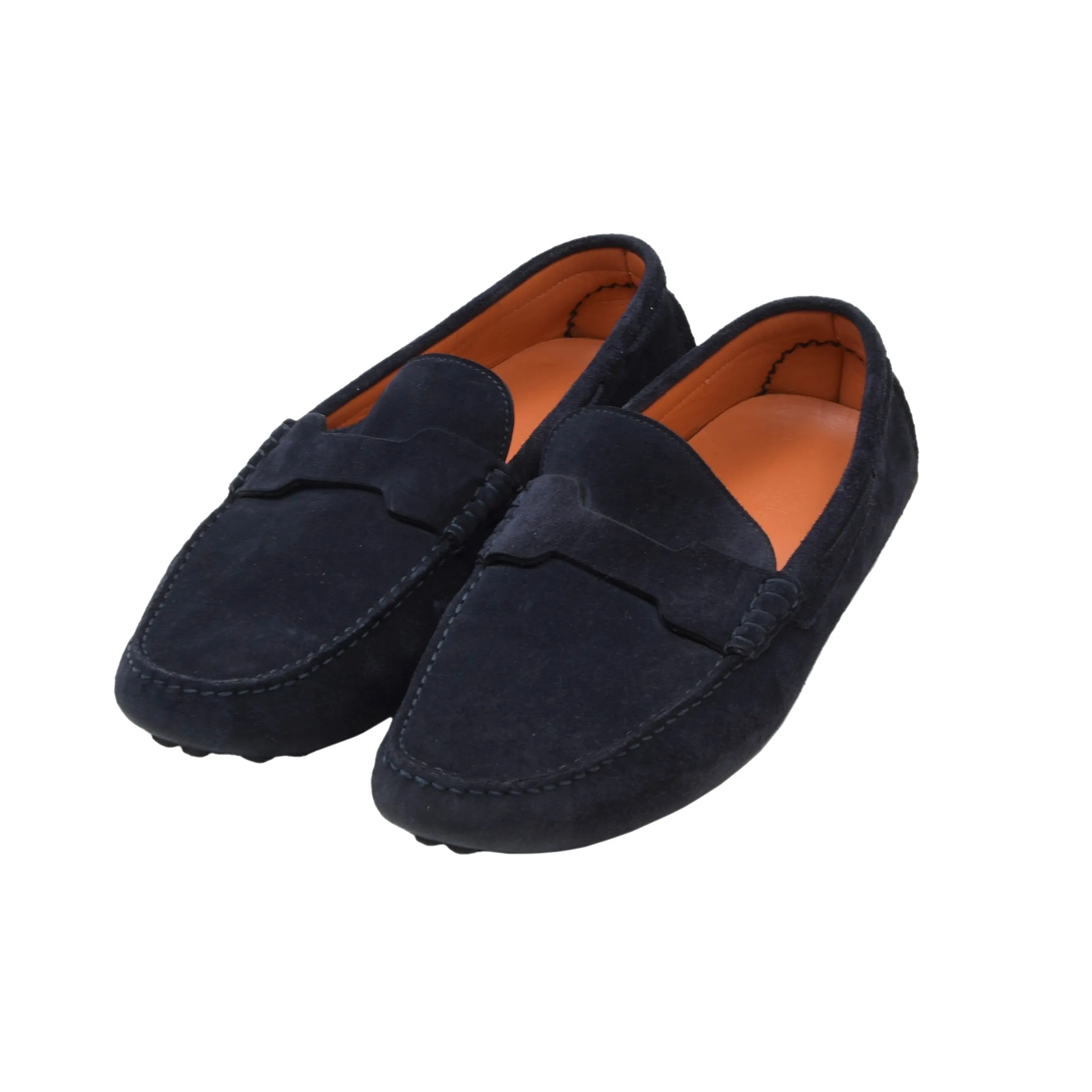 Hermès Paris Suede Driving Loafers Size 42 - Navy Blue