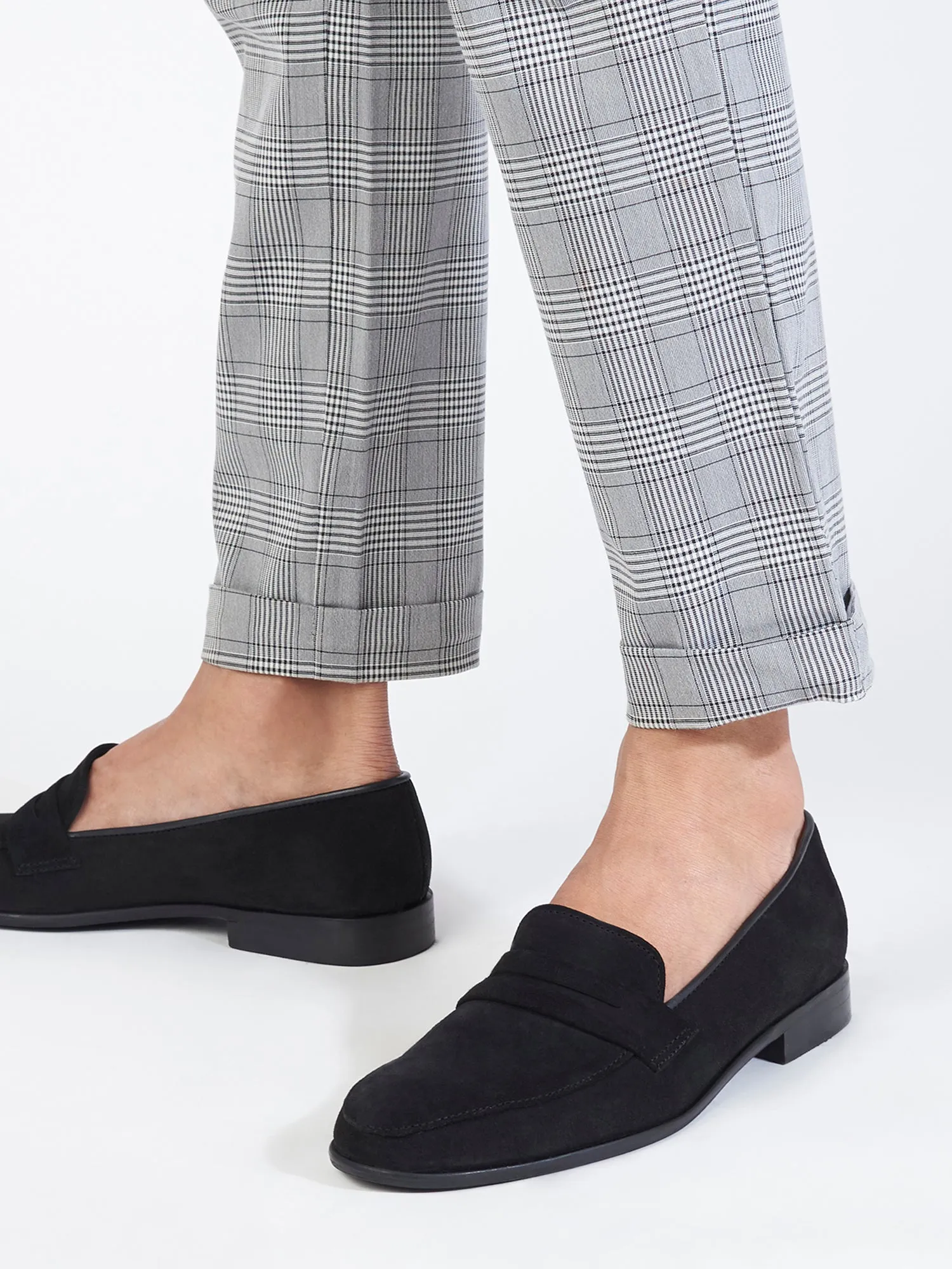 Hugo Black Suede Loafers For Men
