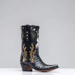 Inlaid Western Boot In Navy
