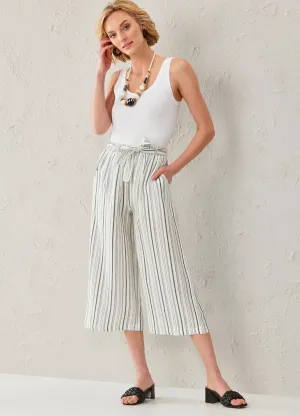 Isla Wide-Leg Cropped Cotton Pant