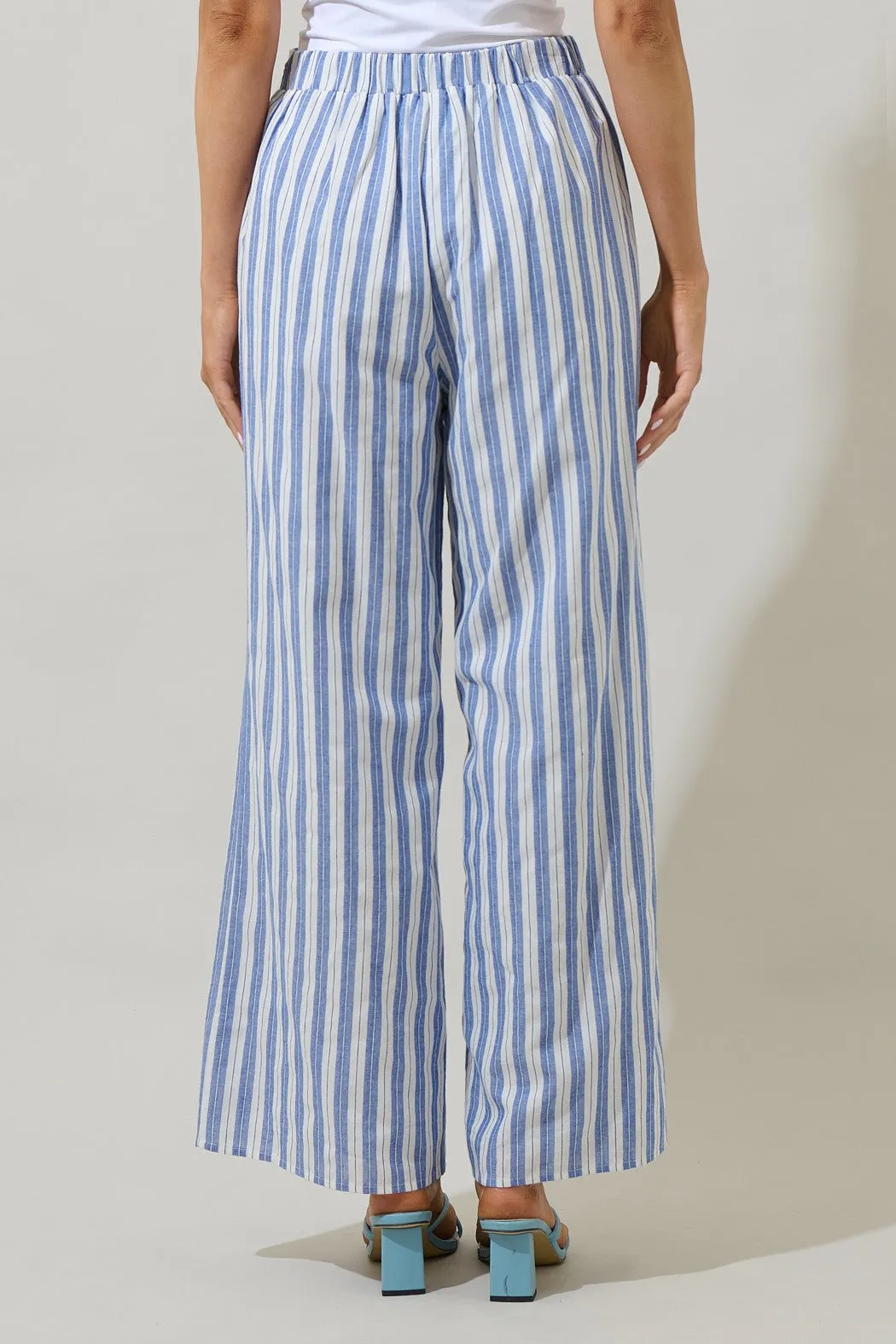 joncy stripe wide leg pants