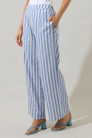 joncy stripe wide leg pants