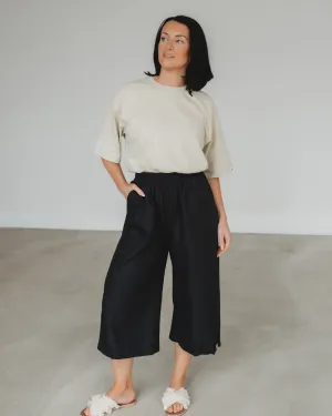 Judy Black Crop Trousers