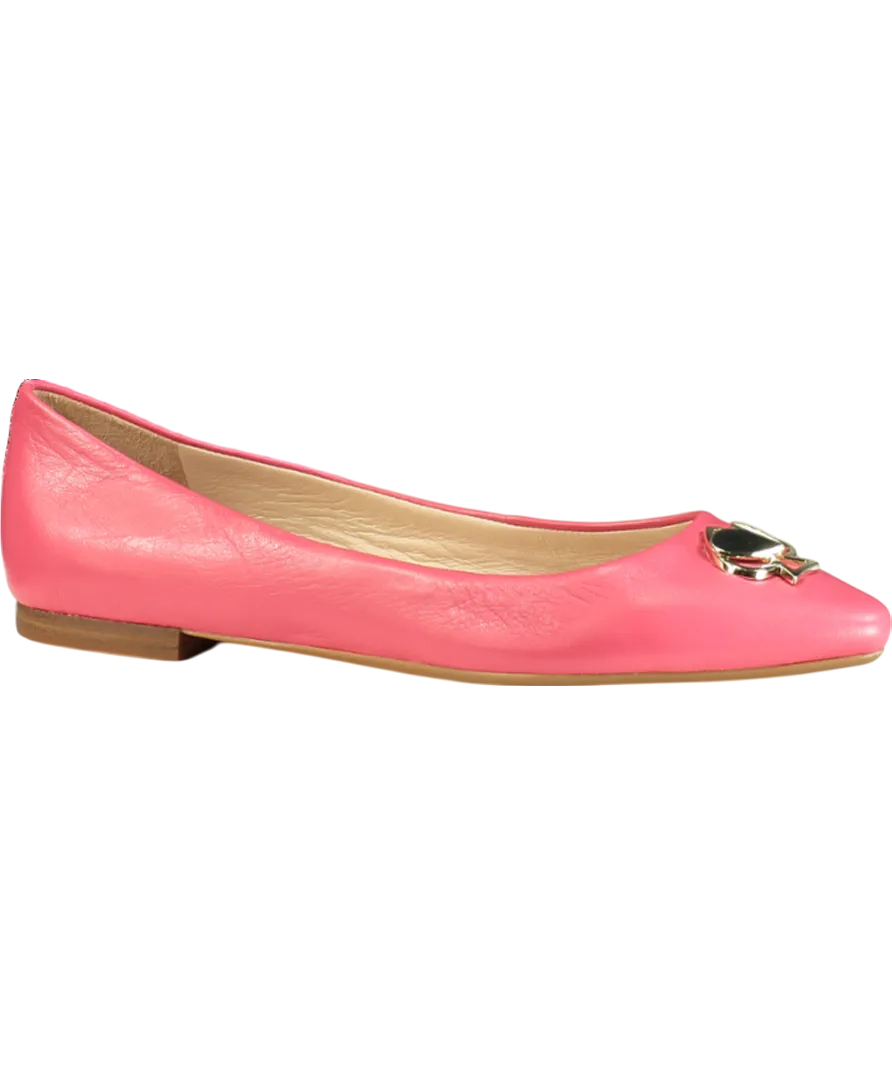 Kate Spade Pink Leather Noah Flats UK 8 EU 41 👠