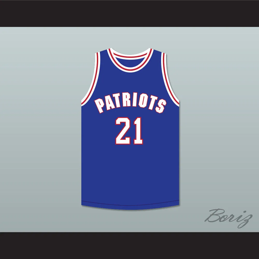 Khalil Robinson 21 Will Foster High School Patriots Blue Basketball Jersey The Red Sneakers