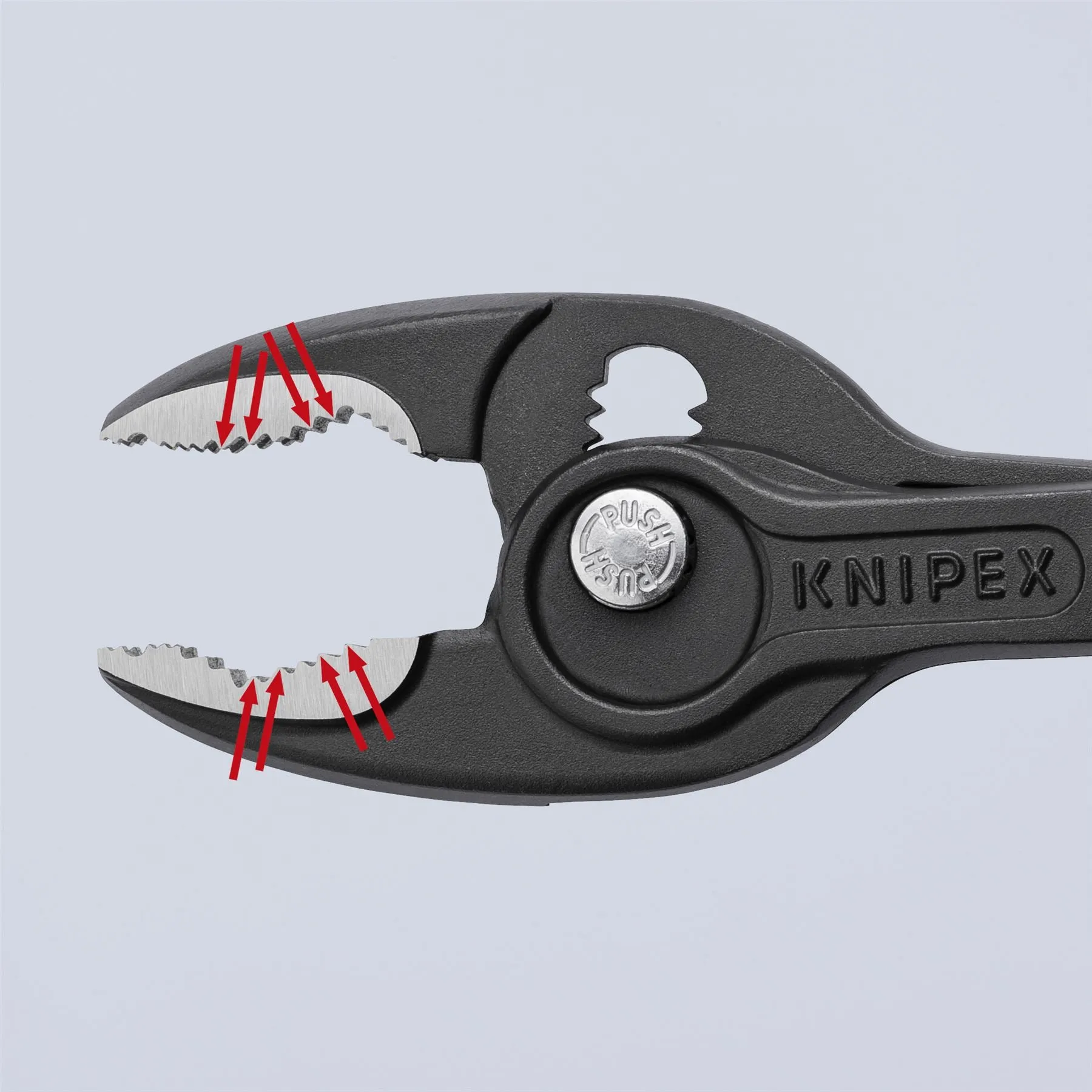 KNIPEX TwinGrip Slip Joint Pliers Front and Side Grip 200mm Multi Component Grips 82 02 200 SB