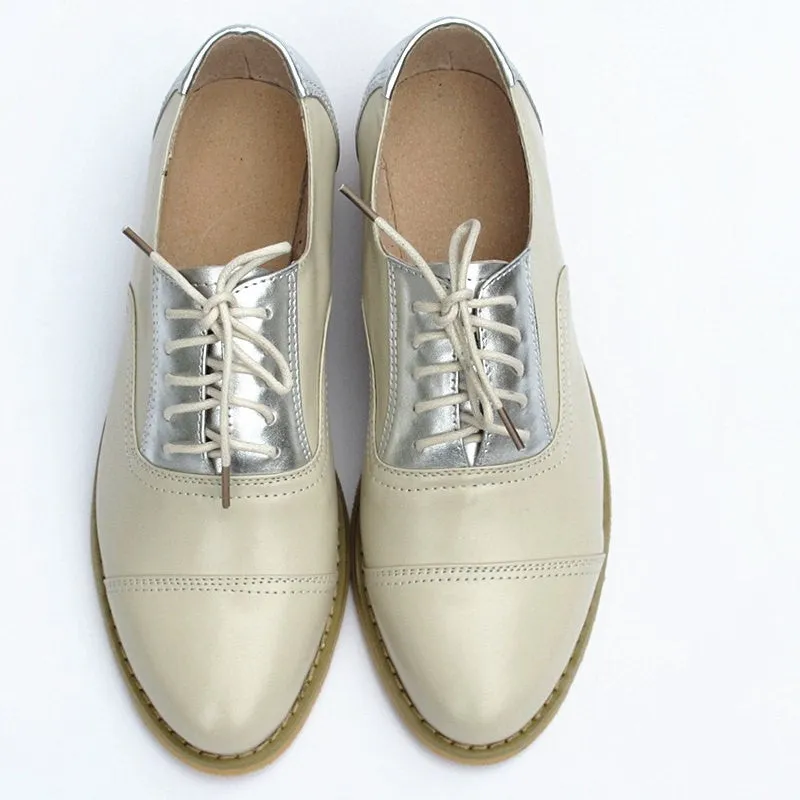 Leather Oxford Flats for Women