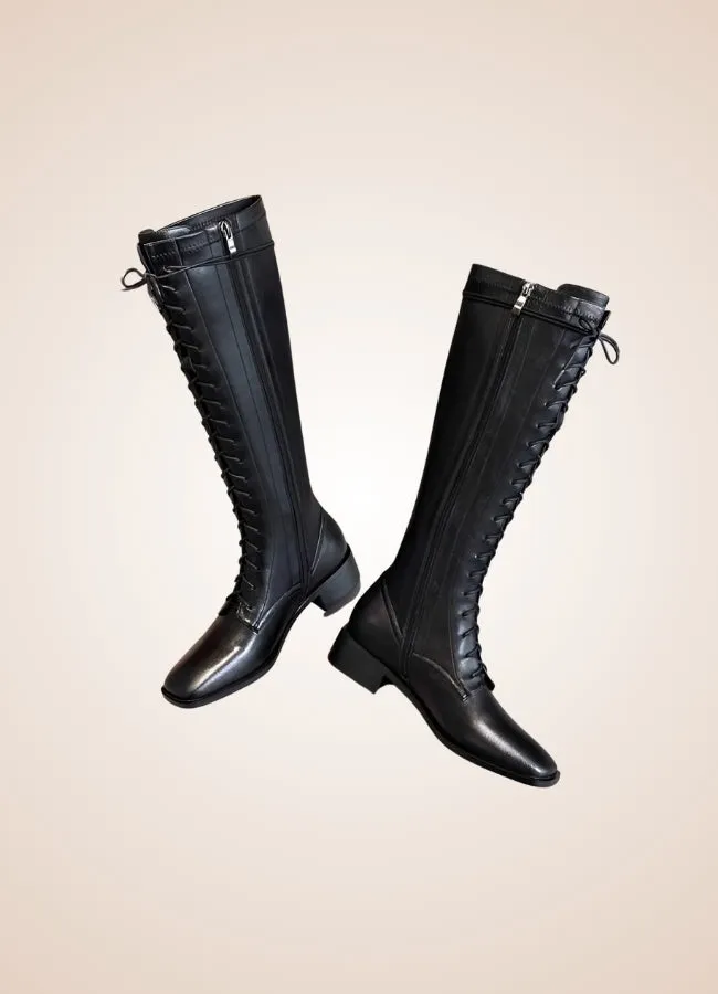 Leather Victorian High Knee Boots