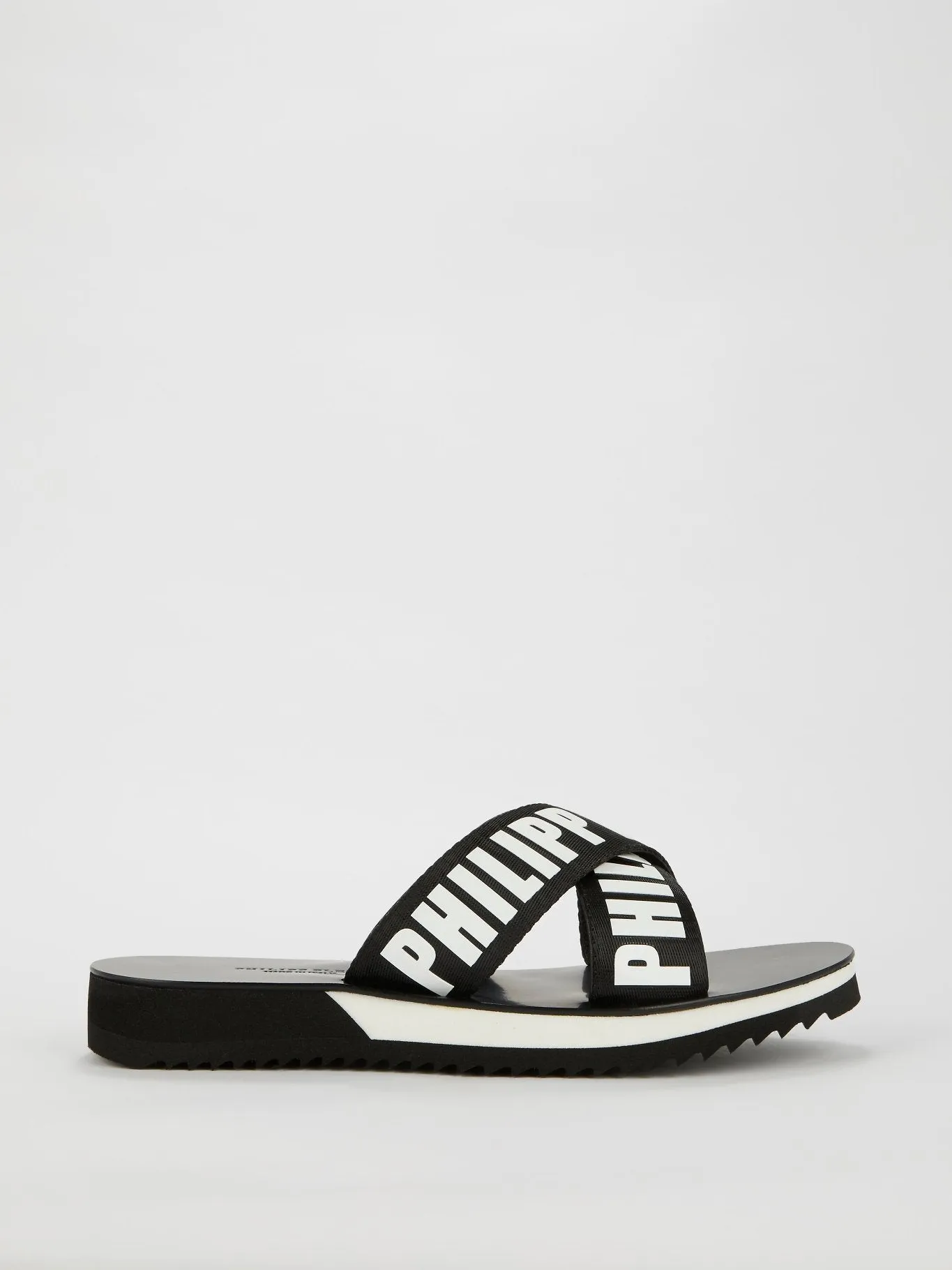 Logo Criss Cross Flat Sandals