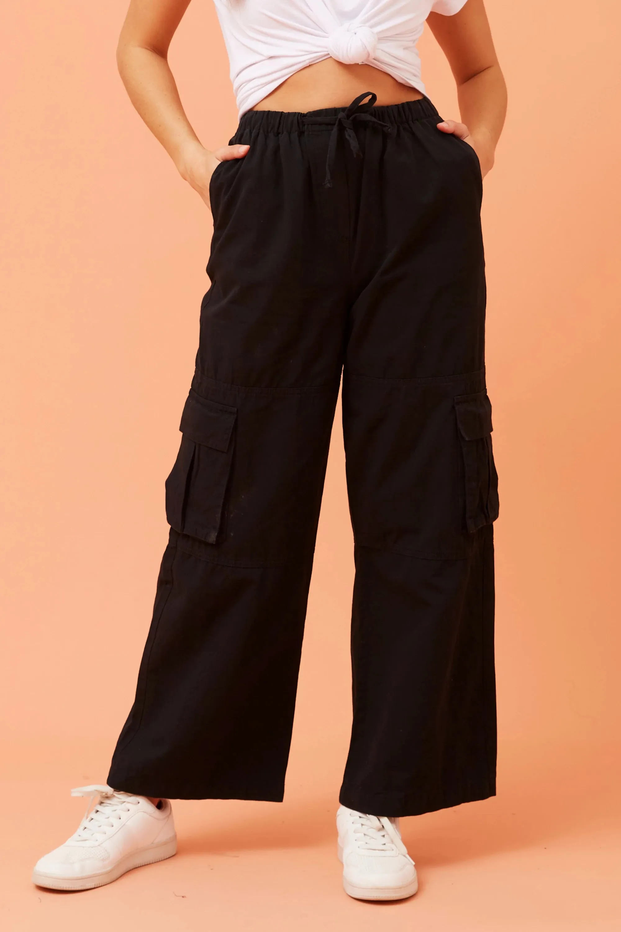 long wide leg cargo pant (p516451)
