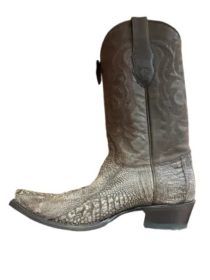 Los Altos Men's Boots - Brown  Pieced Ostrich Leg Snip Toe