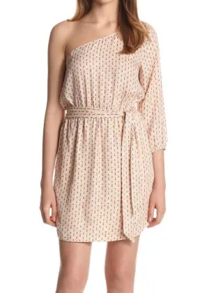 Lovely Day One Shoulder Penstroke Dress