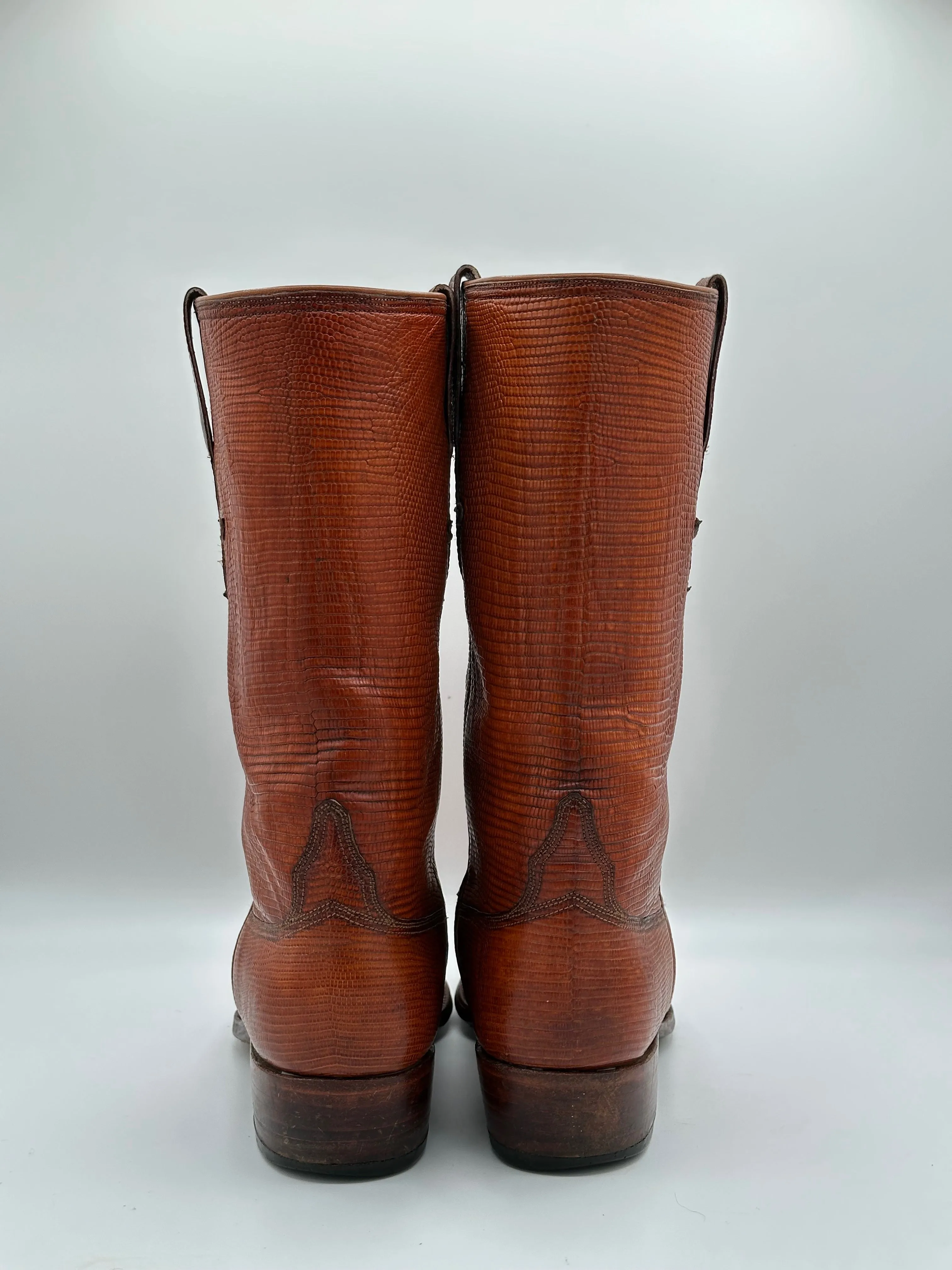 Lucchese San Antonio Full Teju Lizard Cowboy Boots size 9.5 D