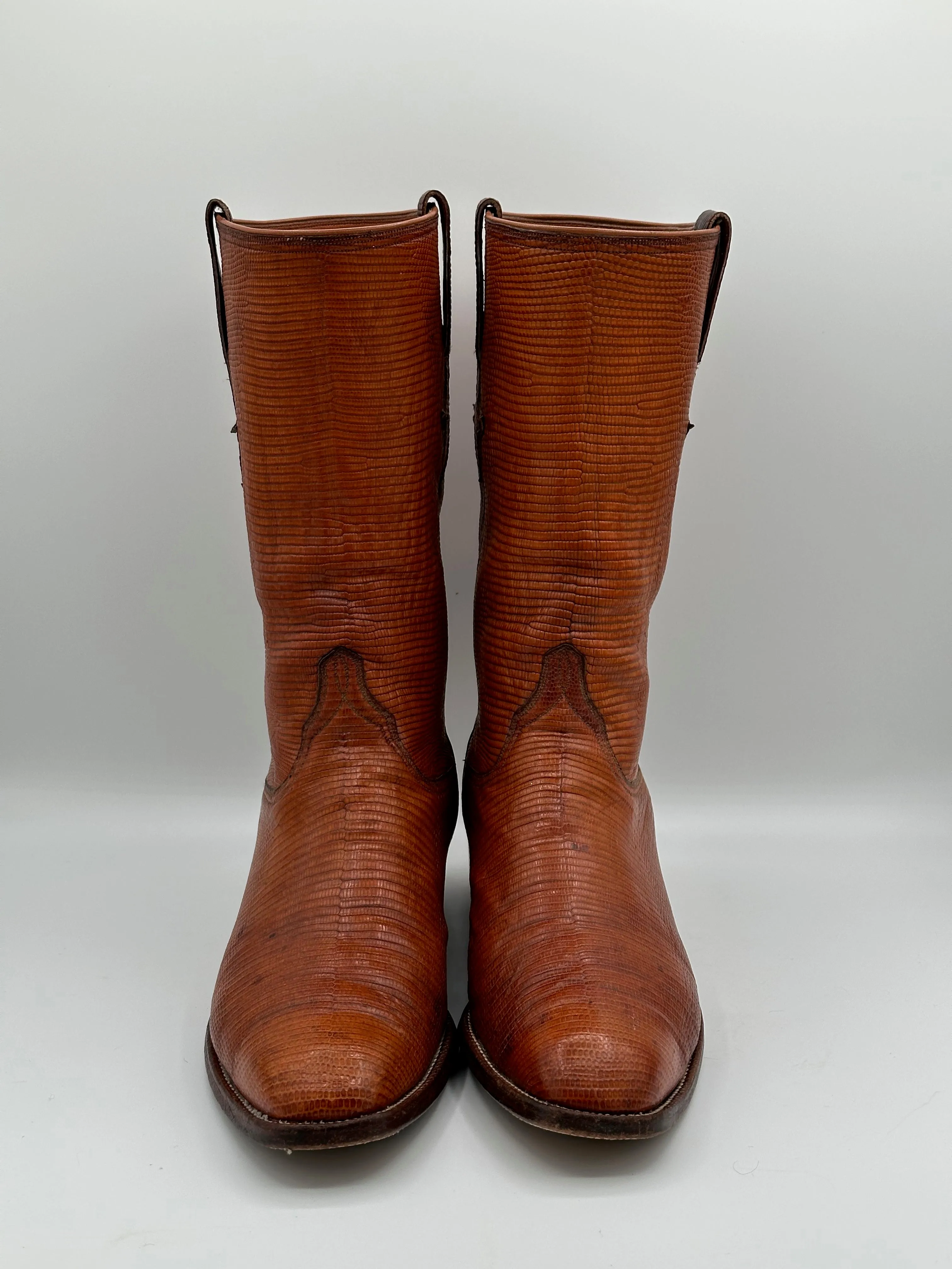 Lucchese San Antonio Full Teju Lizard Cowboy Boots size 9.5 D