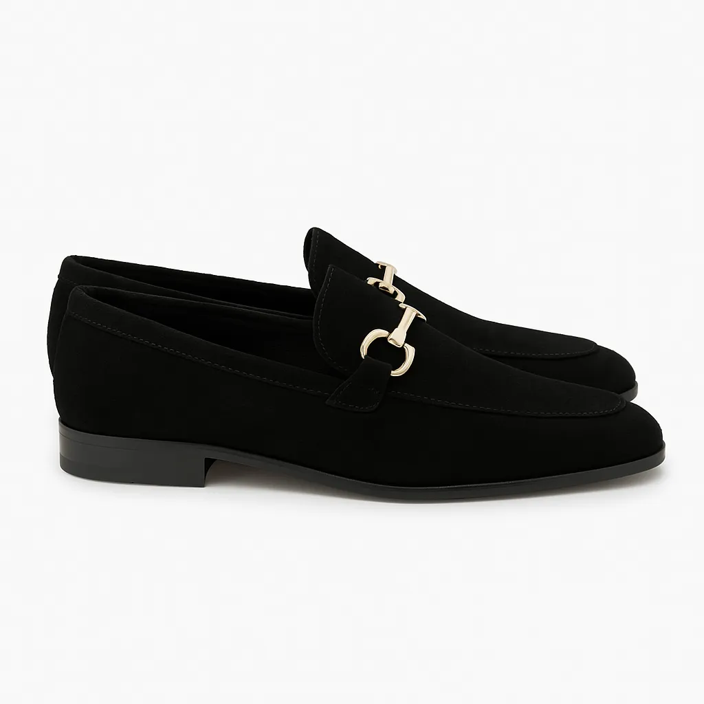 LumiNovi | The Horsebit Suede Loafers