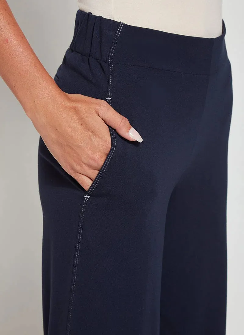 Lysse - Leila Cropped Relaxed Wide Leg Pant - True Navy 12-3138-M2