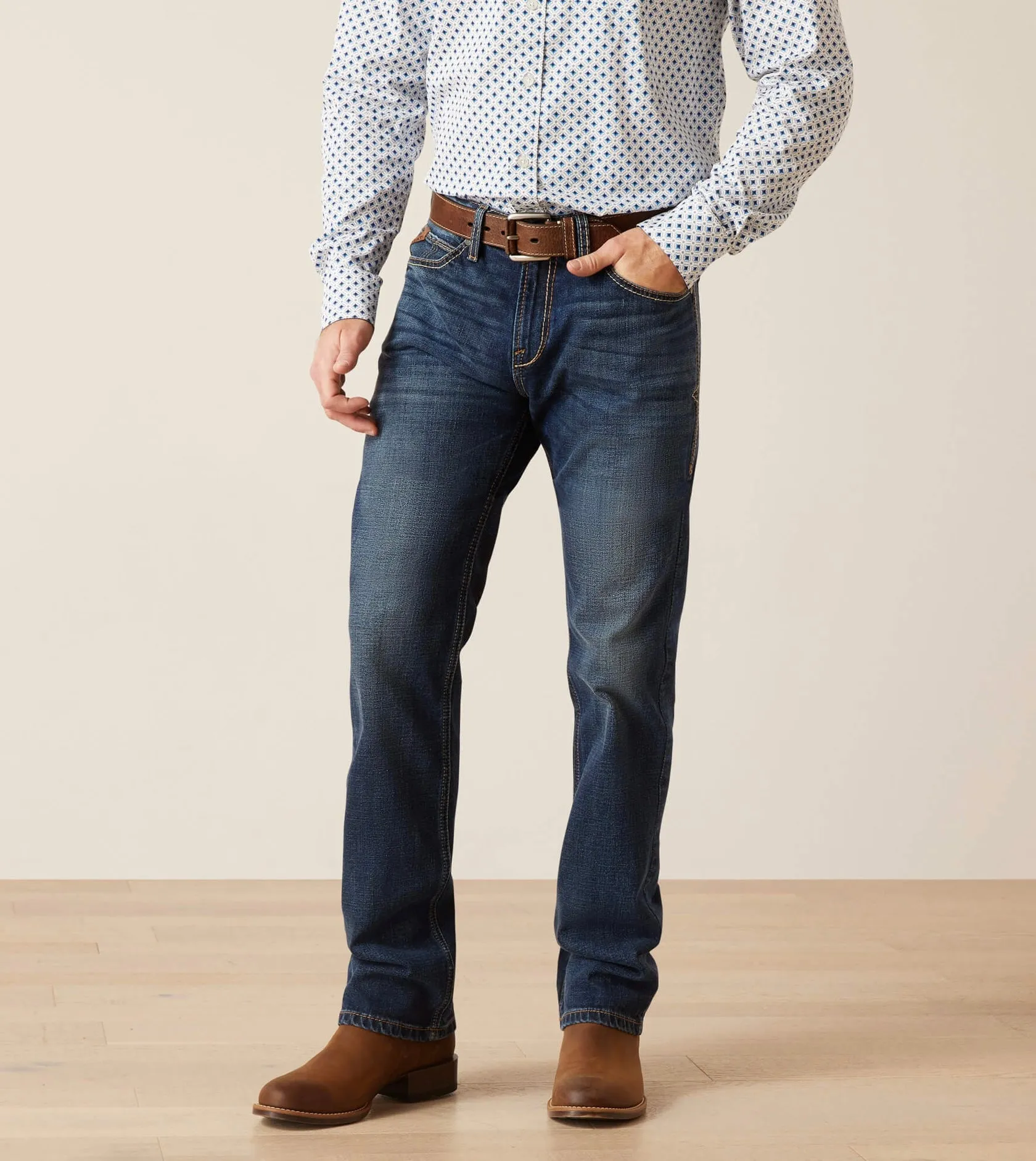 Men’s Ariat Denali M8 Modern Stretch Art Slim Jean