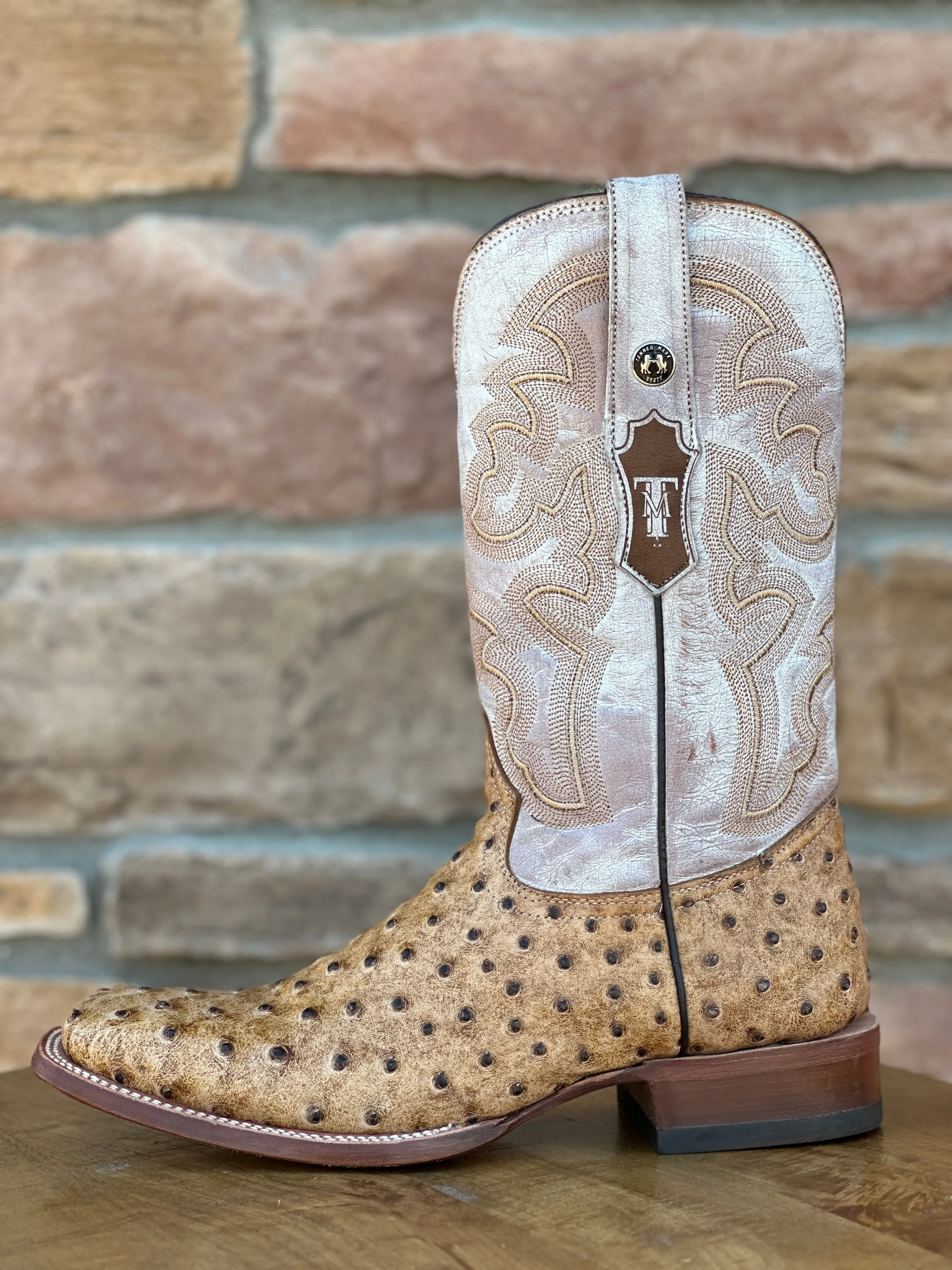 Men's Tanner Mark Oryx Ostrich Print Boots