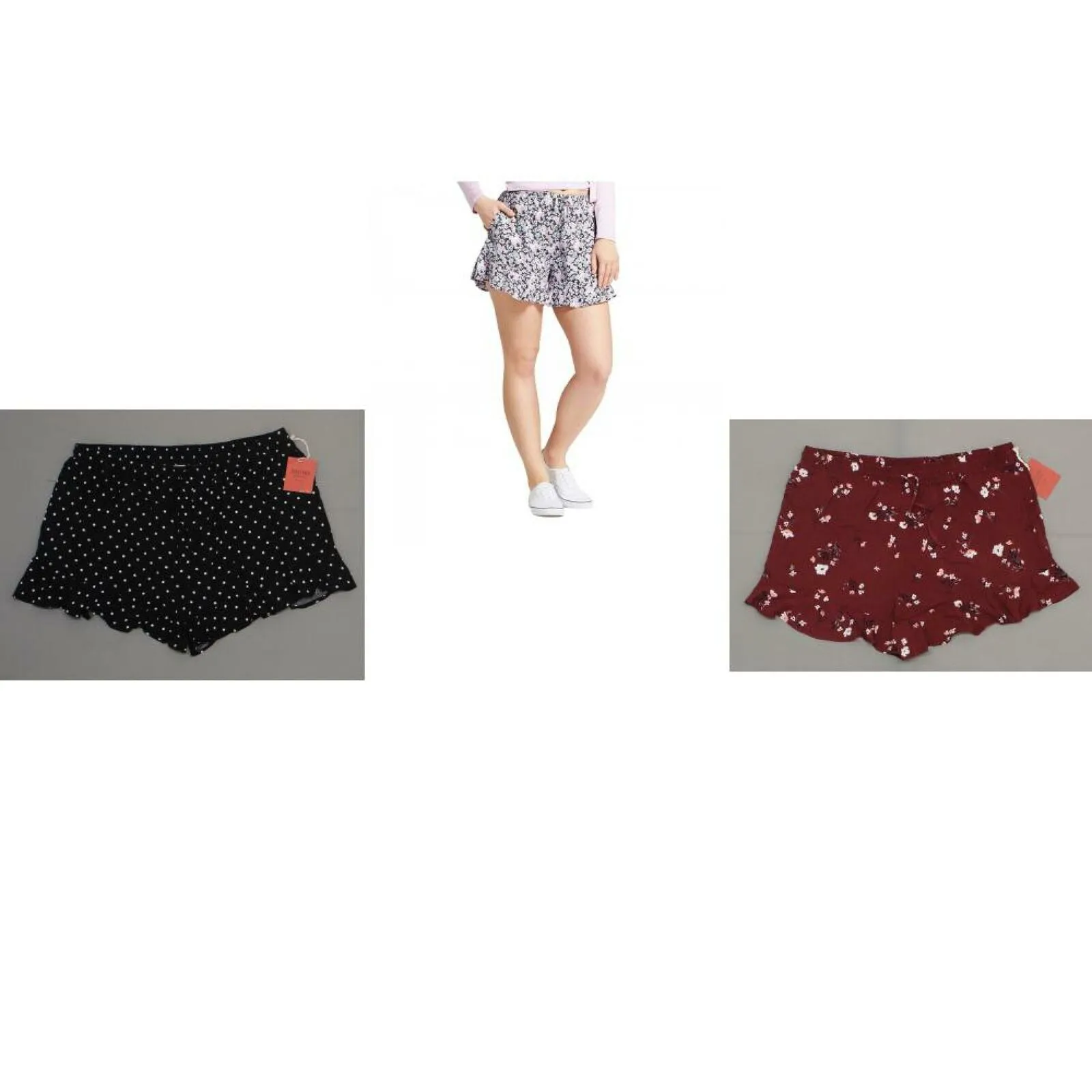 Mossimo Women's Floral Flowy Ruffle Shorts