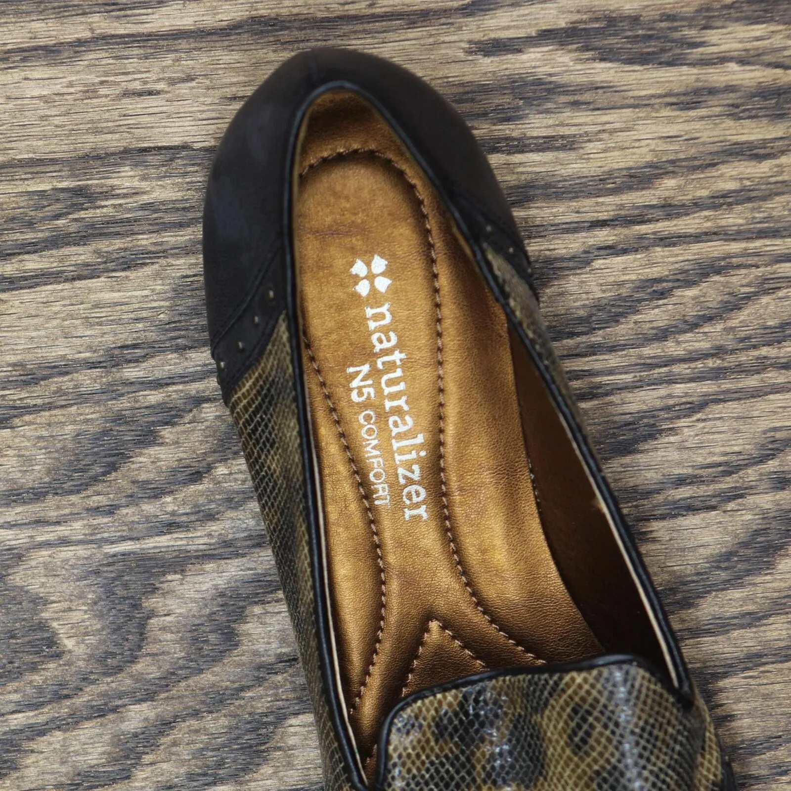 Naturalizer Womens N5 Comfort Pull On Flats 1673d5c270ff1a Black Multi 6.5M