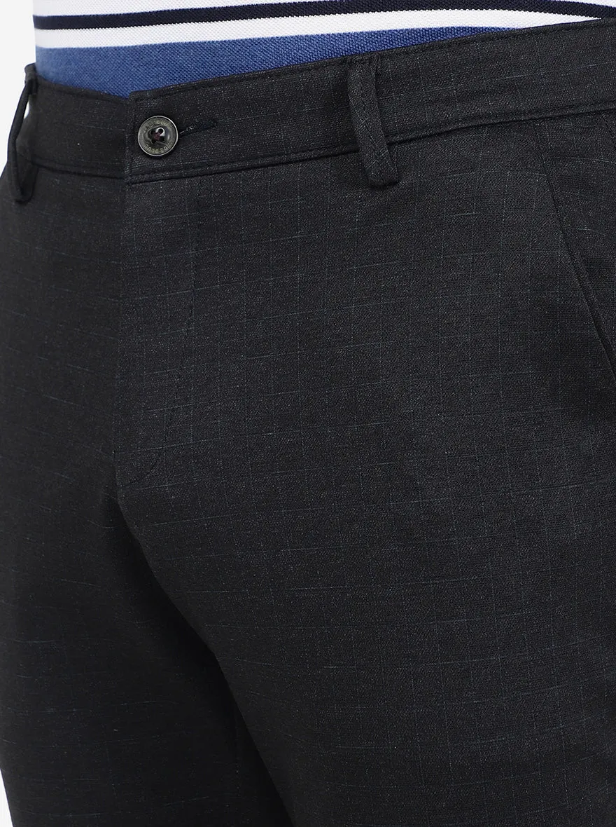 Navy Blue Solid Venice Fit Casual Trouser | Jadeblue