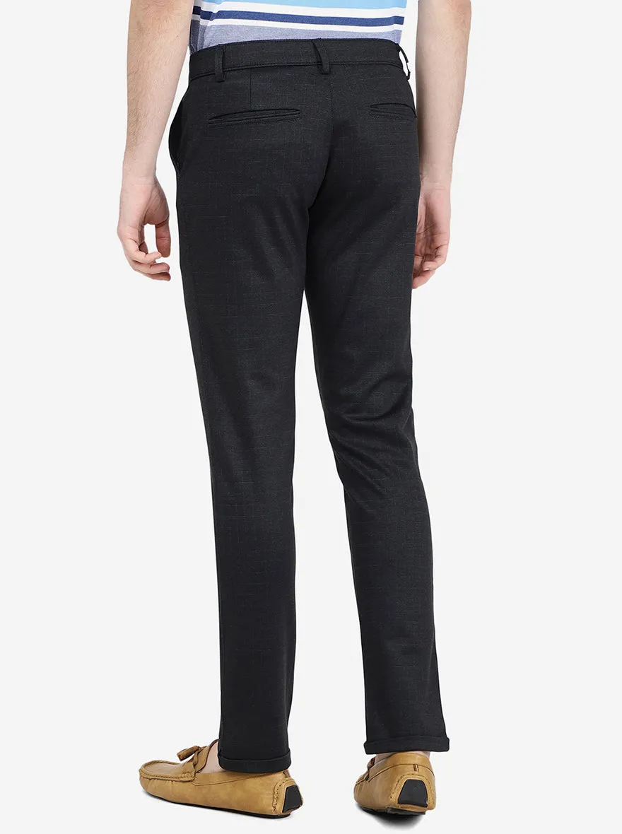 Navy Blue Solid Venice Fit Casual Trouser | Jadeblue