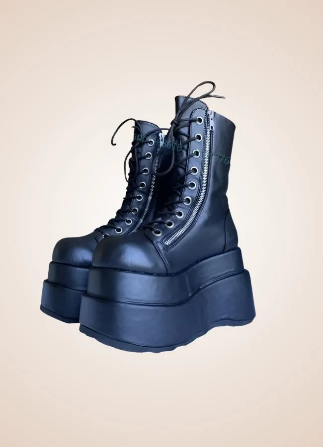 Platform Lace-up Boots