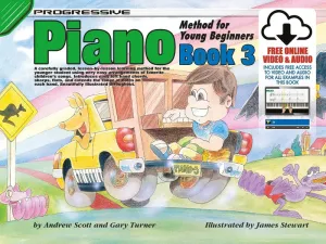 PROGRESSIVE PIANO METHOD FOR YOUNG BEGINNERS BK 3 BK/OLA