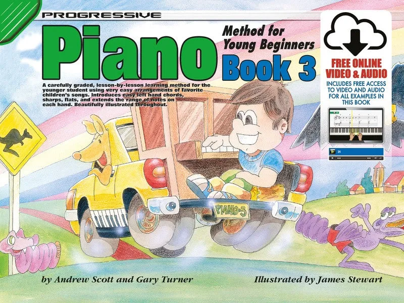 PROGRESSIVE PIANO METHOD FOR YOUNG BEGINNERS BK 3 BK/OLA