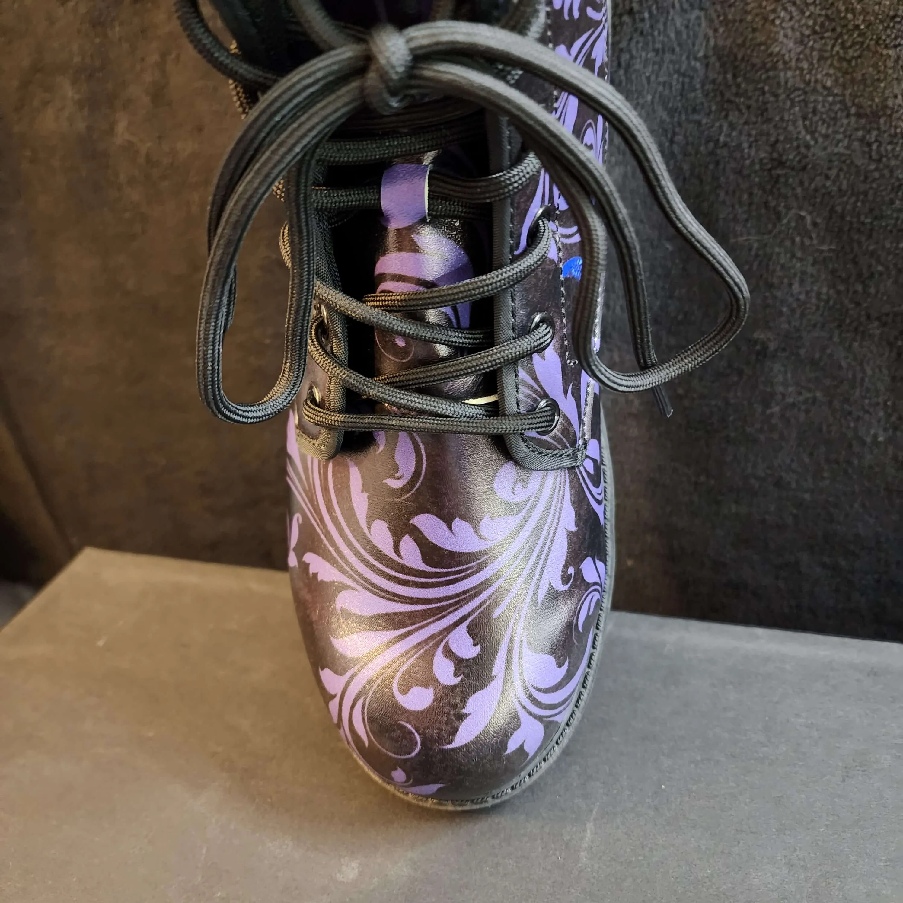 Purple Owl Boots Combat Style (Size EU41 / Women's 10 / Men's Size 7
