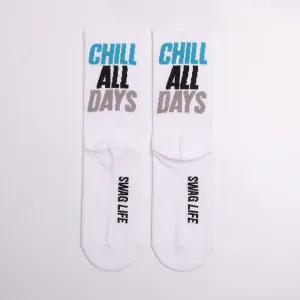 "CHILL ALL DAYS" Chaussettes Montantes Streetwear - URB1™
