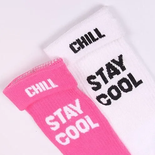 "STAY COOL" Chaussettes Montantes Streetwear - URB1™