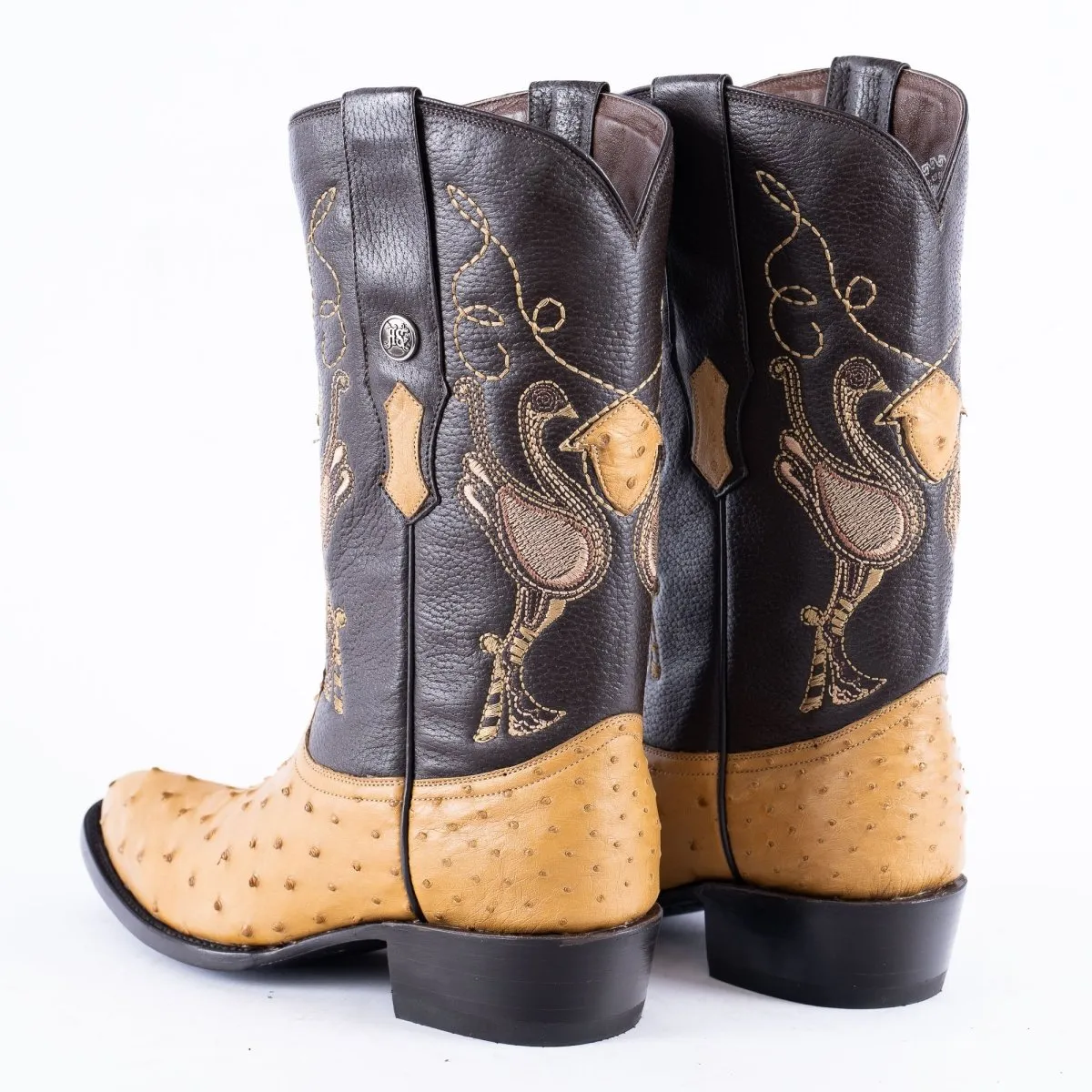 RANCHO SEMENTAL EXOTIC LEATHER Ostrich Orix Cowboy Boots