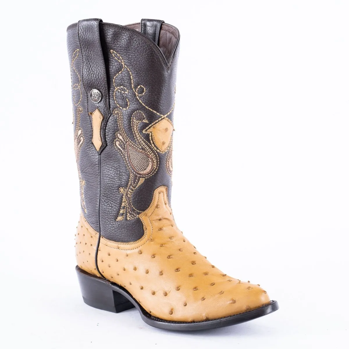 RANCHO SEMENTAL EXOTIC LEATHER Ostrich Orix Cowboy Boots
