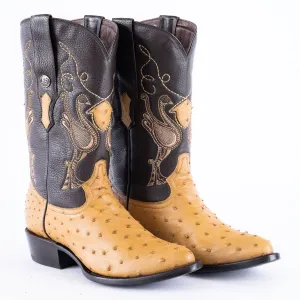 RANCHO SEMENTAL EXOTIC LEATHER Ostrich Orix Cowboy Boots