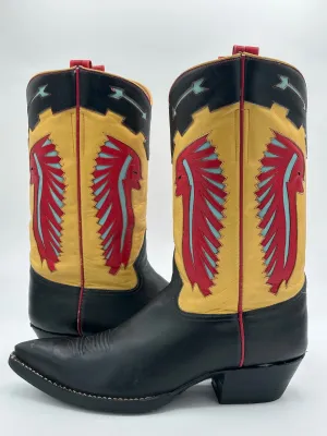 Rocketbuster Custom Chiefs Cowboy Boots size 10 D