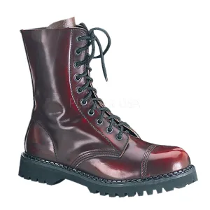 ROCKY-10  Burgundy Rub-Off Leather
